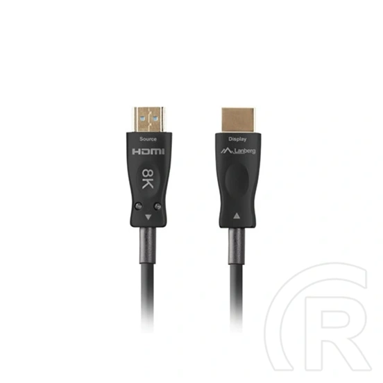 Lanberg HDMI kábel (M/M, v2.1, 20 m, optikai, AOC, fekete)