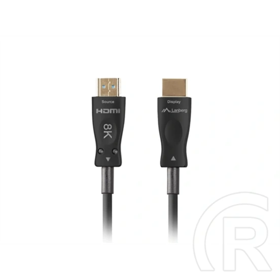Lanberg HDMI v2.1 AOC kábel (M/M, 30 m, 8K@60Hz DSC, aktív optikai, fekete)