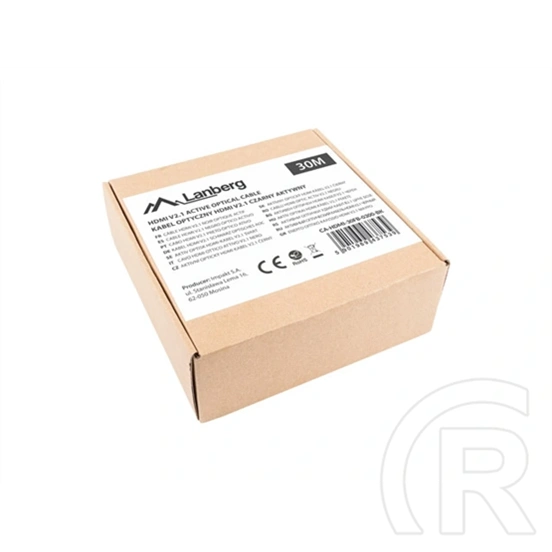 Lanberg HDMI v2.1 AOC kábel (M/M, 30 m, 8K@60Hz DSC, aktív optikai, fekete)