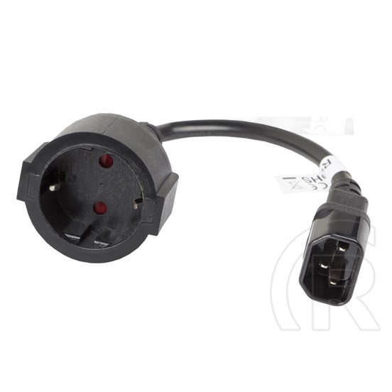 Lanberg IEC 320 C14 (M) - SCHUKO (F) adapter 20cm