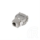 Lanberg Keystone modul (CAT6A, FTP, szerszám nélküli, RJ45->LSA, 22-26 AWG, PoE, PoE+, UPoE, ezüst)