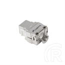 Lanberg Keystone modul (CAT6A, FTP, szerszám nélküli, RJ45->LSA, 22-26 AWG, PoE, PoE+, UPoE, ezüst)