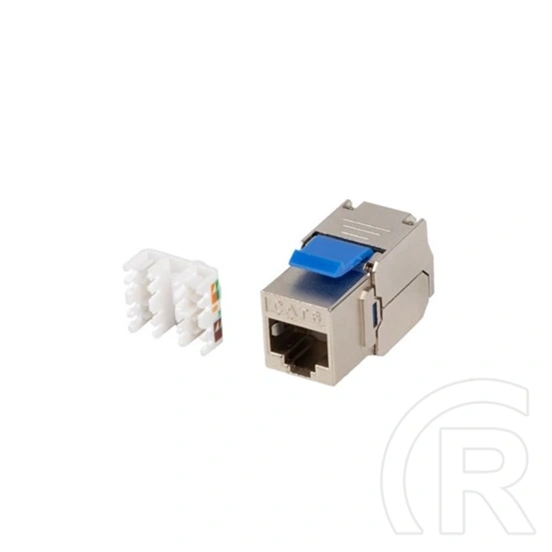 Lanberg Keystone modul (CAT6, RJ-45, szerszám nélküli, AWG 22-24, foszfor bronz csatlakozó, ezüst)