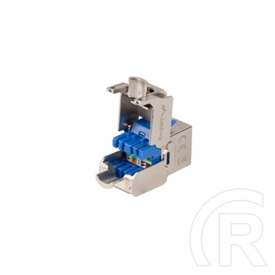 Lanberg Keystone modul (CAT6, RJ-45, szerszám nélküli, AWG 22-24, foszfor bronz csatlakozó, ezüst)