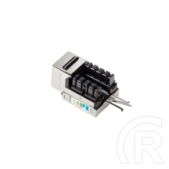 Lanberg Keystone modul RJ45->LSA (CAT6, FTP, 90°, AWG 22-26, PoE, ezüst)