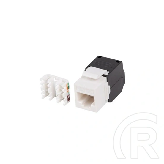 Lanberg Keystone modul (RJ45, CAT5e, U/UTP, szerszám nélküli, PoE, ezüst)