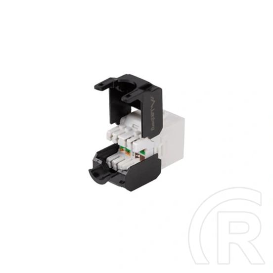 Lanberg Keystone modul (RJ45, CAT5e, U/UTP, szerszám nélküli, PoE, ezüst)