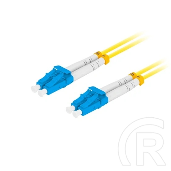 Lanberg LC/UPC-LC/UPC optikai patch kábel (2 m, duplex, egymódú, G657A1, 9/125, LSZH, sárga)