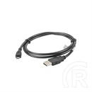 Lanberg Micro-USB - USB-A adatkábel (USB 2.0, 1 m, aranyozott csatlakozó, fekete)