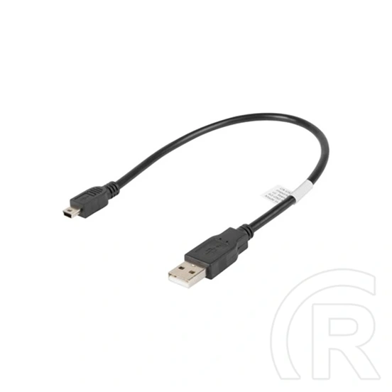 Lanberg Mini USB - USB-A adatkábel (USB 2.0, 30 cm, aranyozott csatlakozó, fekete)