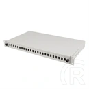 Lanberg Optikai Patch Panel (19", 1U, 24 port, 24xSC simplex/24xLC duplex, kihúzható, szürke)