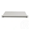 Lanberg Optikai Patch Panel (19", 1U, 24 port, 24xSC simplex/24xLC duplex, kihúzható, szürke)