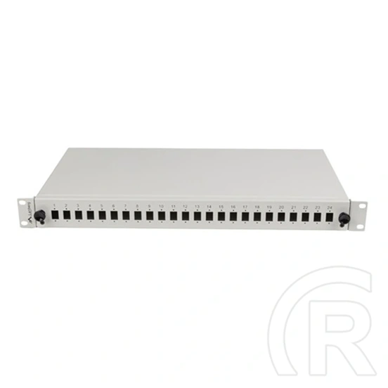 Lanberg Optikai Patch Panel (19", 1U, 24 port, 24xSC simplex/24xLC duplex, kihúzható, szürke)