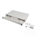 Lanberg Optikai Patch Panel (19", 1U, 24 port, 24xSC simplex/24xLC duplex, kihúzható, szürke)