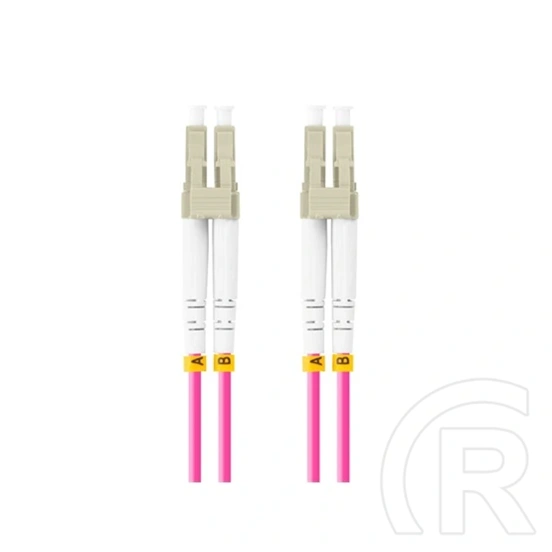 Lanberg Optikai patch MM LC/UPC-LC/UPC duplex (20 m, LSZH, OM4, 50/125, 3 mm, lila)