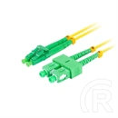 Lanberg Optikai patch SM (SC/APC - LC/APC, duplex, 2 m, LSZH, G657A1, 3 mm, sárga)