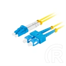 Lanberg Optikai patch SM SC/UPC-LC/UPC duplex 1 m (LSZH, G657A1, 3 mm, sárga)