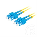 Lanberg Optikai patch kábel (SC/UPC-SC/UPC duplex, 5 m, SM G657A1, 3 mm, LSZH, sárga)
