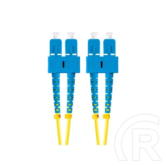 Lanberg Optikai patch kábel (SC/UPC-SC/UPC duplex, 5 m, SM G657A1, 3 mm, LSZH, sárga)