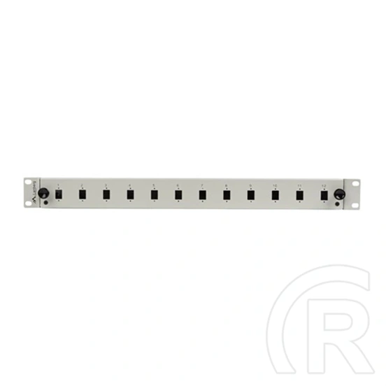 Lanberg Optikai patch panel (19", 1U, 12 port, 12xSC simplex / 12xLC duplex, szürke)
