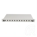 Lanberg Optikai patch panel (19", 1U, 12 port, 12xSC simplex / 12xLC duplex, szürke)
