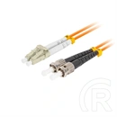 Lanberg Optikai szerelt patch (ST/UPC - LC/UPC, duplex, 5 m, LSZH, OM2, 50/125, 3.0 mm, narancssárga)