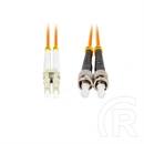 Lanberg Optikai szerelt patch (ST/UPC - LC/UPC, duplex, 5 m, LSZH, OM2, 50/125, 3.0 mm, narancssárga)