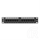 Lanberg Patch Panel (10", 1U, 12 port, CAT5E, fekete)