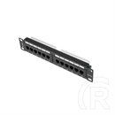 Lanberg Patch Panel (10", 1U, 12 port, CAT5E, fekete)