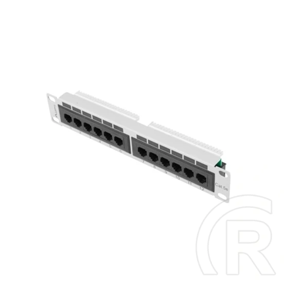 Lanberg Patch Panel (10", 1U, 12 port, CAT5e, szürke)