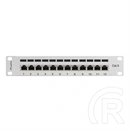 Lanberg Patch Panel (10", 1U, 12 port, CAT6, árnyékolt, szürke)