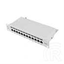 Lanberg Patch Panel (10", 1U, 12 port, CAT6, árnyékolt, szürke)