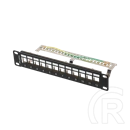 Lanberg Patch Panel (10", 1U, 12 port, FTP, árnyékolt, tehermentesítő, fekete)