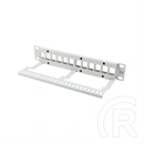 Lanberg Patch Panel (10", 1U, 12 port, üres, tehermentesítővel, szürke)