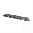 Lanberg Patch Panel (19", 0,5U, 24 port, CAT6, árnyékolt, fekete)