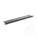 Lanberg Patch Panel (19", 0,5U, 24 port, CAT6, árnyékolt, fekete)
