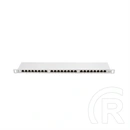 Lanberg Patch Panel (19", 0,5U, 24 port, CAT6, árnyékolt, szürke)
