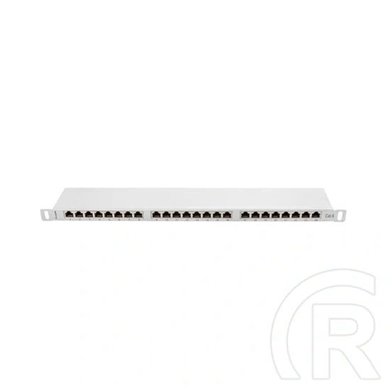 Lanberg Patch Panel (19", 0,5U, 24 port, CAT6, árnyékolt, szürke)