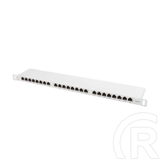 Lanberg Patch Panel (19", 0,5U, 24 port, CAT6, árnyékolt, szürke)