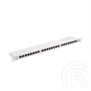 Lanberg Patch Panel (19", 0,5U, 24 port, CAT6, árnyékolt, szürke)