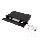 Lanberg Patch Panel (19", 1U, 12 port, 12xSC szimplex, 12xLC duplex, fekete)
