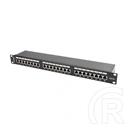 Lanberg Patch Panel (19", 1U, 24 port, CAT5e, árnyékolt, fekete)