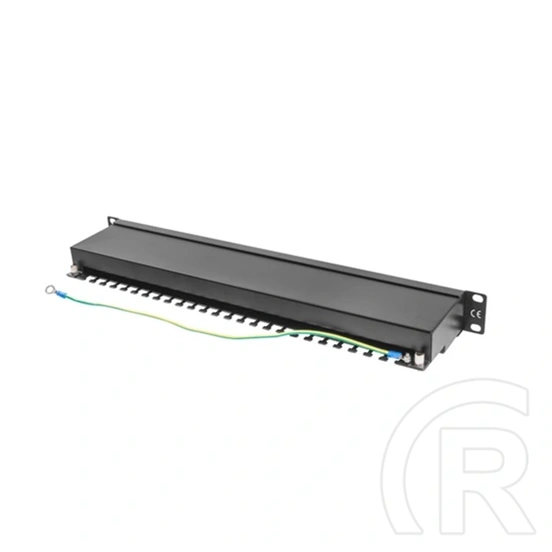 Lanberg Patch Panel (19", 1U, 24 port, CAT5e, árnyékolt, fekete)