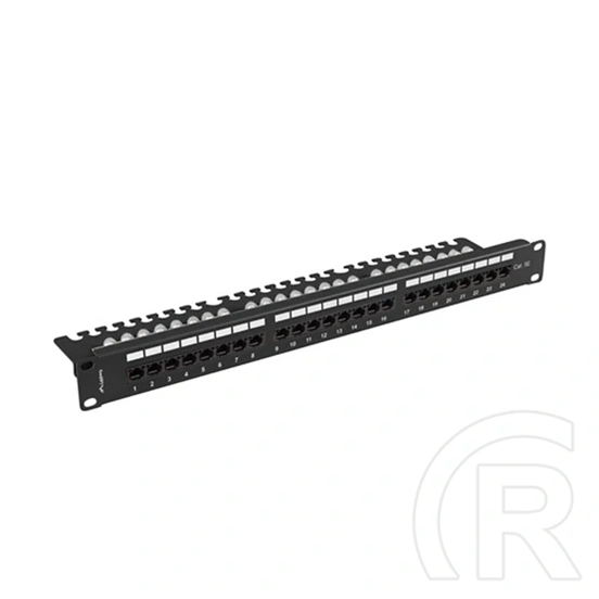 Lanberg Patch Panel (19", 1U, 24 port, CAT5e, fekete)