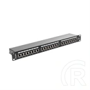 Lanberg Patch Panel (19", 1U, 24 port, CAT6, árnyékolt, fekete)