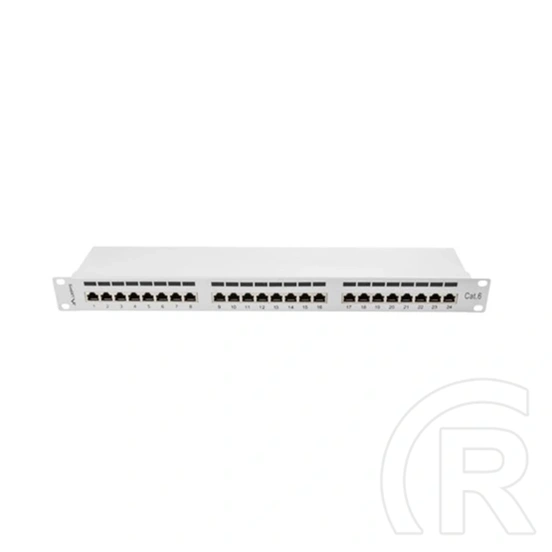 Lanberg Patch Panel (19", 1U, 24 port, CAT6, árnyékolt, szürke)
