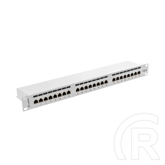Lanberg Patch Panel (19", 1U, 24 port, CAT6, árnyékolt, szürke)
