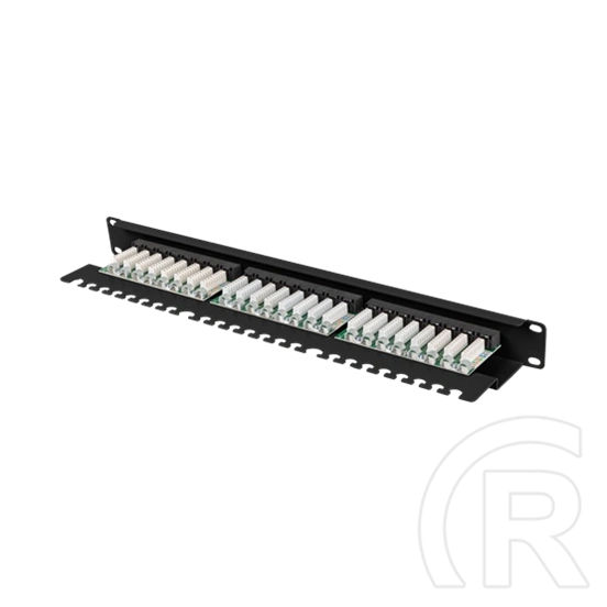 Lanberg Patch Panel (19", 1U, 24 port, CAT6, fekete)