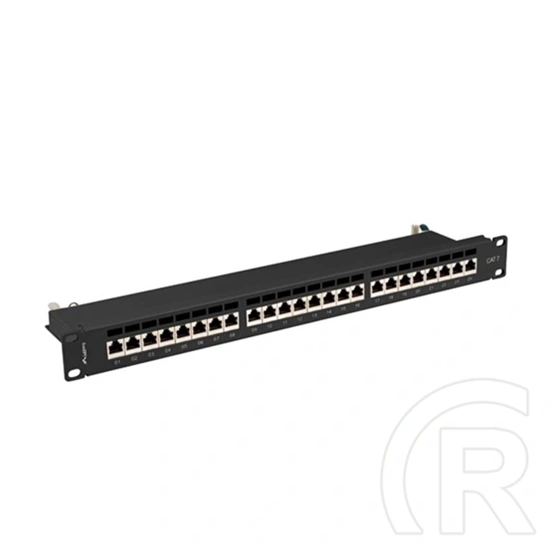 Lanberg Patch Panel (19", 1U, 24 port, CAT7, FTP, fekete)