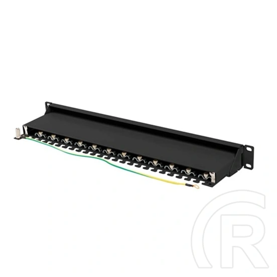 Lanberg Patch Panel (19", 1U, 24 port, CAT7, FTP, fekete)